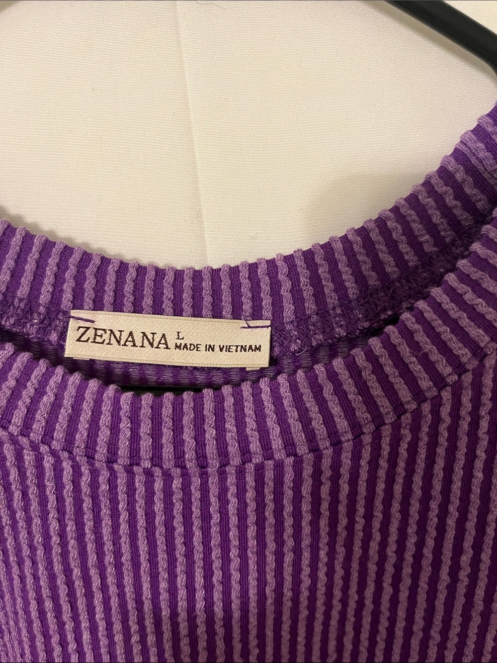 Zenana Outfitters Purple Striped Bottoms and top - Picture 5 of 5